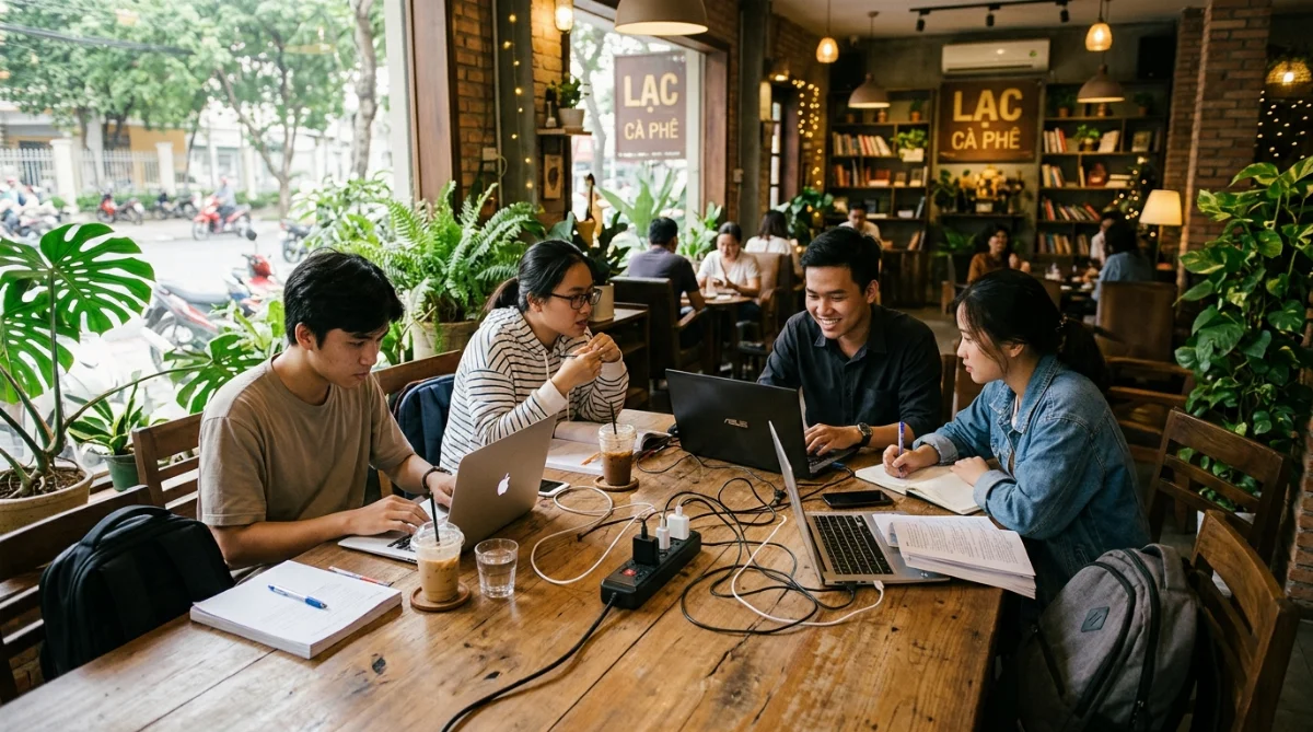 cafe học nhóm quận 5 - hình minh họa 3
