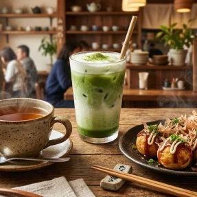 Menu Đặc Biệt Phong Cách Nhật: Matcha, Hojicha, Takoyaki Tại Sora Garden