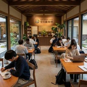 Sora Garden Coffee - Quán Cafe Học Bài Quận 5 Yên Tĩnh, Wifi Mạnh, Không Gian Nhật Bản